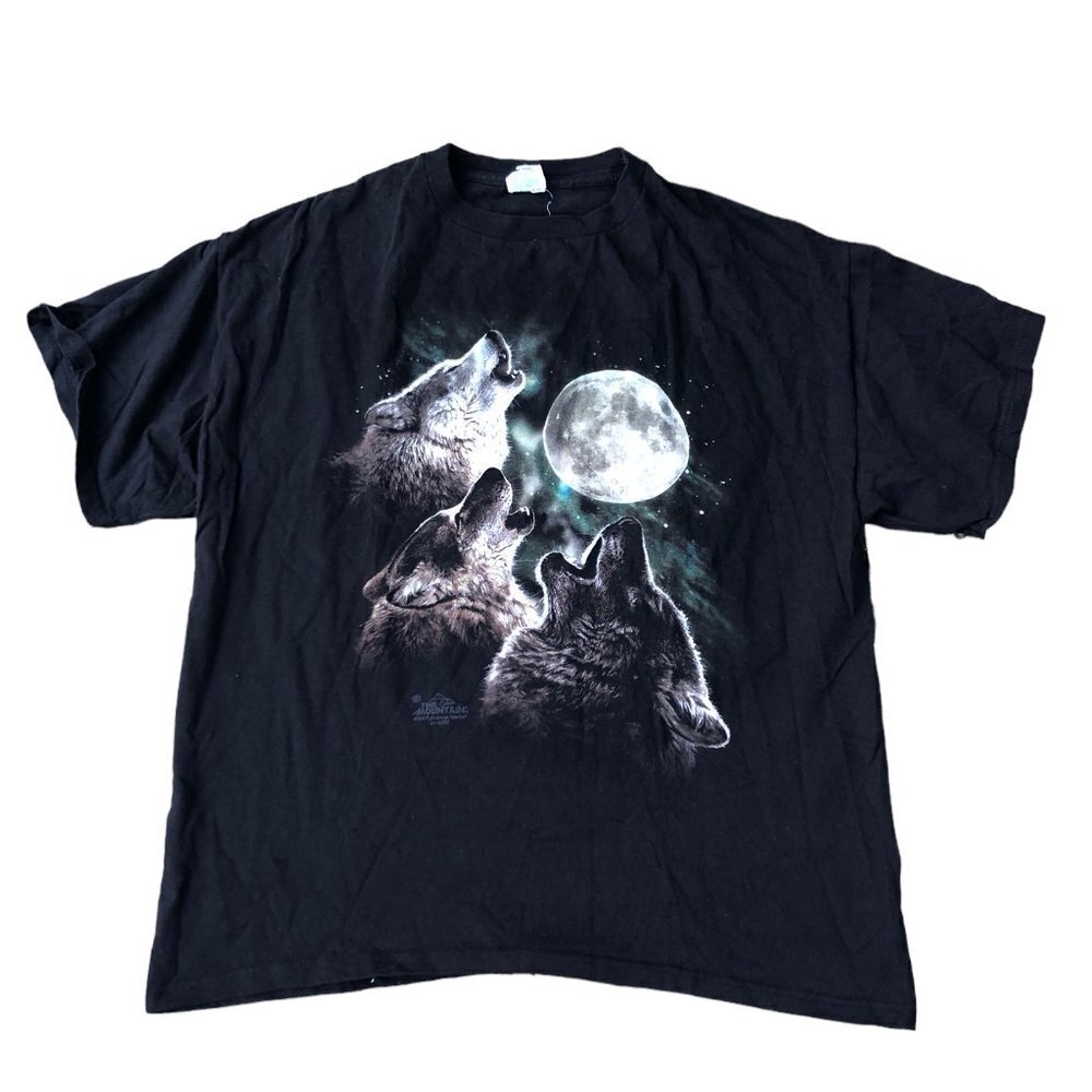 Vintage 2007 The Mountain Wolf Pack Graphic T Shirt Black Large